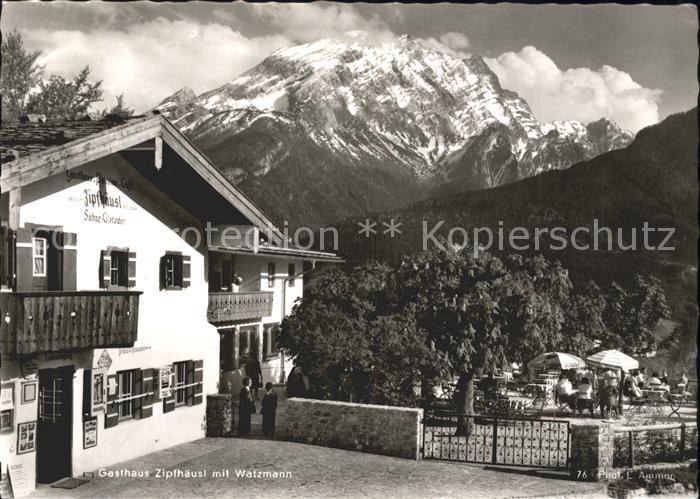 Ramsau Berchtesgaden Gasthaus Pension Zipfhaeusl mit Watzmann