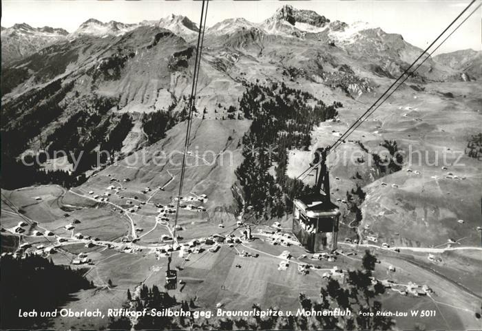 Lech Vorarlberg mit Oberlech Ruetikopf Seilbahn Mohnefluh