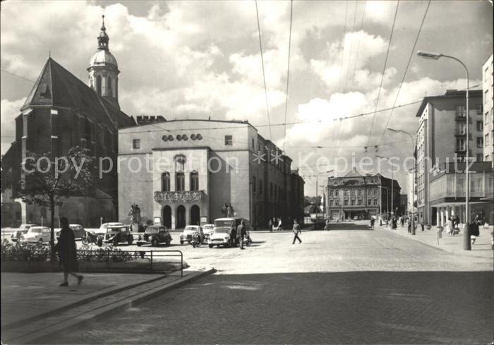 Opava Troppau Namesti 1. Maje Slezske divadlo Nejedleho