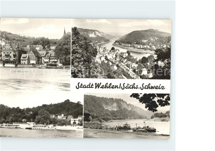 Wehlen Sachsen Faehre Teilansichten Hafen
