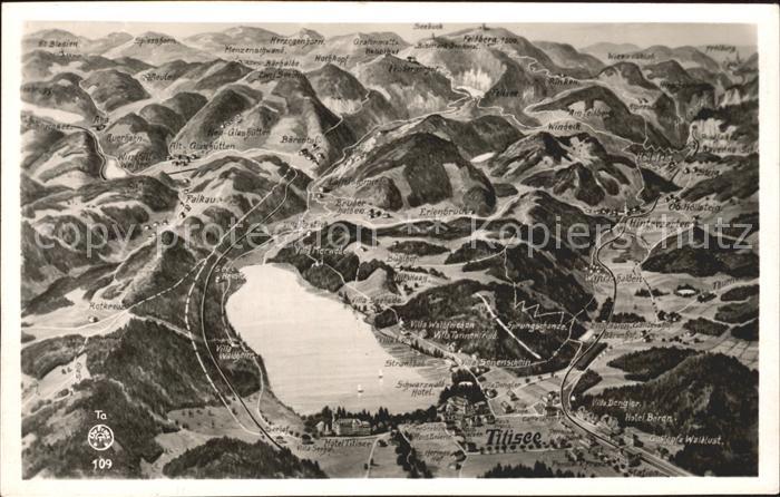 TITISEE Schwarzwald BW Panoramakarte Hinterzatern Falkau St Blasien