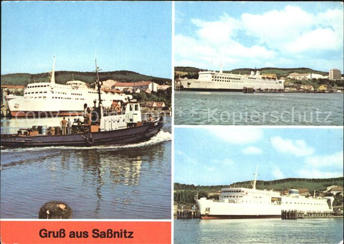 Sassnitz Ostseebad Ruegen Faehre Fischboot