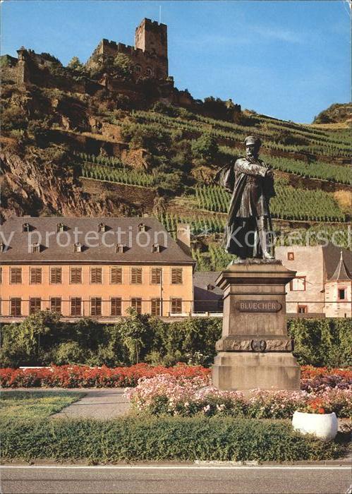 Kaub Bluecherdenkmal Burg Gutenfels