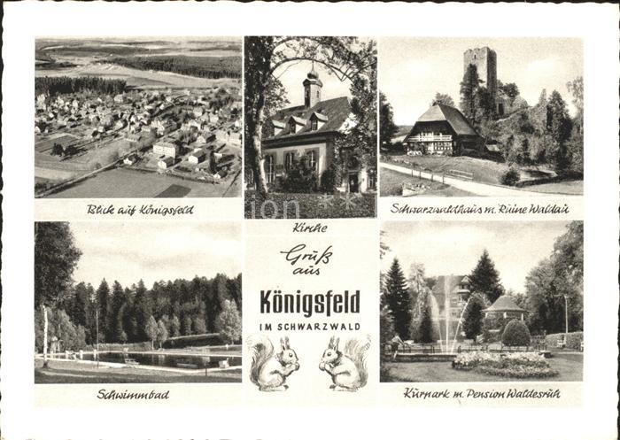 Koenigsfeld Schwarzwald Schwarzwaldhaus Ruine Waldau Kurpark Pension Waldesruh K
