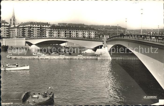 Rouen Le pont Corneille et le jardin Lacroix