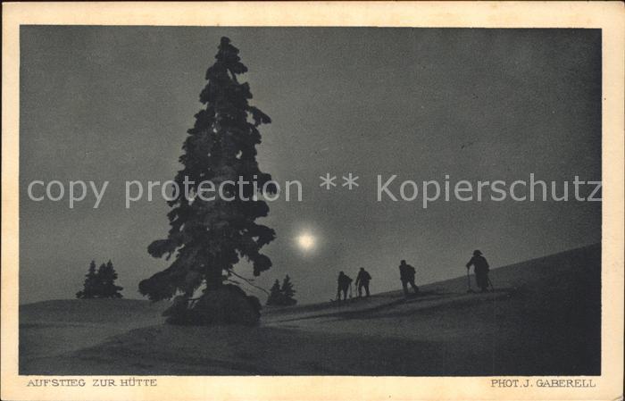 Foto Gaberell J. Nr. 1378 Aufstieg zur Hütte