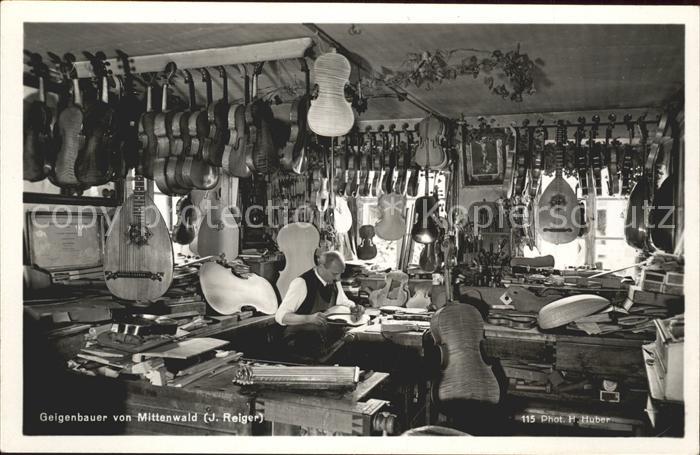 Geige Geigenbauer Mittenwald J. Reiger Foto-H.-Huber-Nr. 115