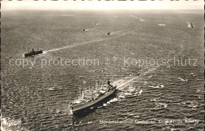 Schiffe Ships Navires Cuxhaven Fliegeraufnahme