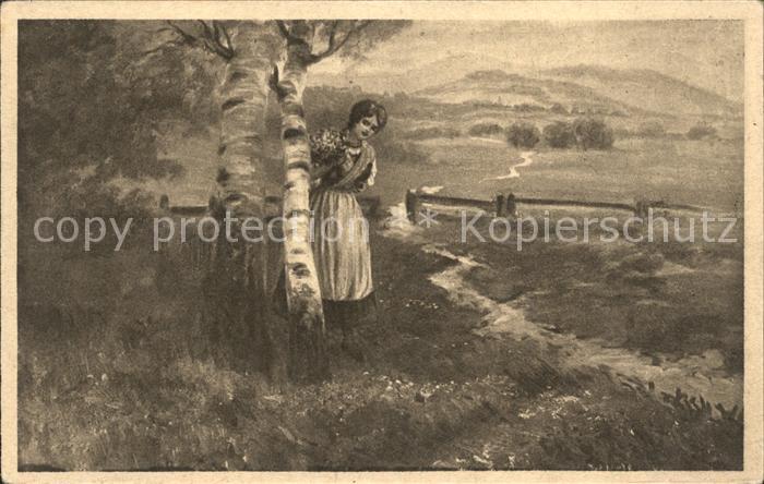 Kuenstlerkarte W. Koeflacher Sommerlust Nr. 543