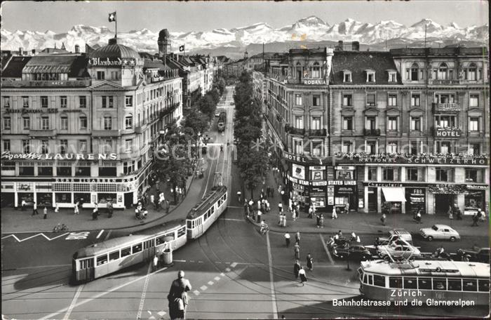 Strassenbahn Bahnhofstrasse Glarneralpen Zuerich