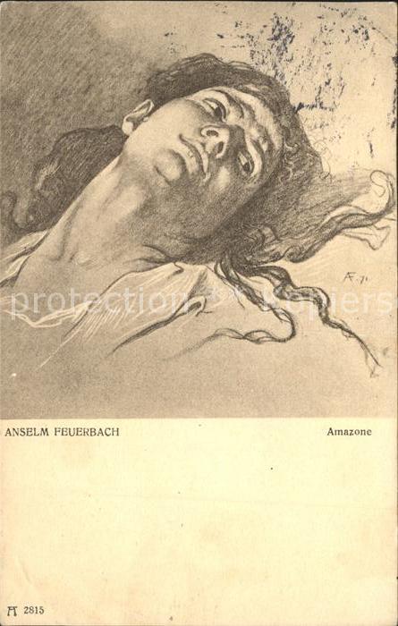 Kuenstlerkarte Anselm Feuerbach Amazone