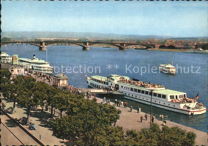 Motorschiffe Mainz Rheinbruecke