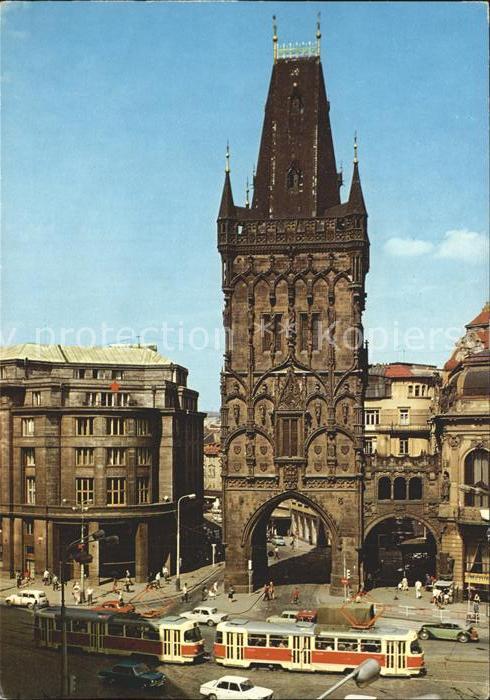 Strassenbahn Prag Pulverturm Praha Prasna brana