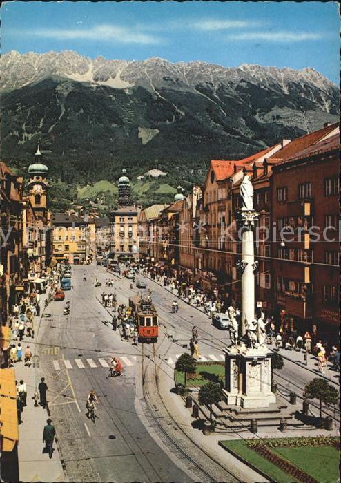Strassenbahn Innsbruck Maria-Theresien-Strasse Annasaeule