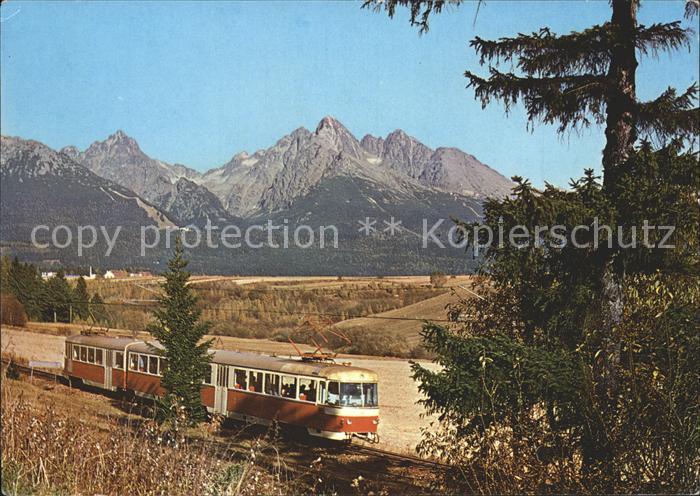 Eisenbahn Vysoke Tatry Hohe Tatra Pohlad na Prostredny hrot