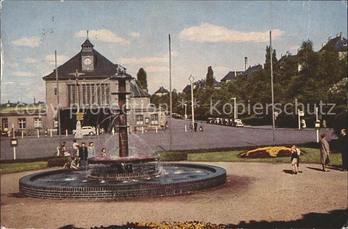 Glauchau Bahnhof Brunnen Fontaene