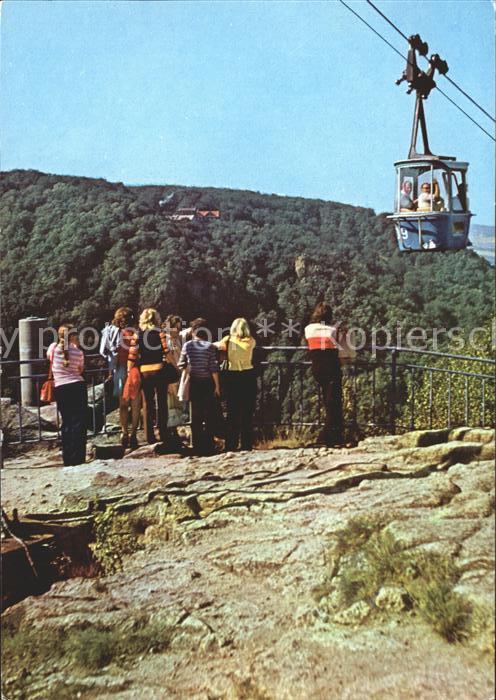 Thale Harz Hexentanzplatz mit Blick zum Hotel Rosstrappe