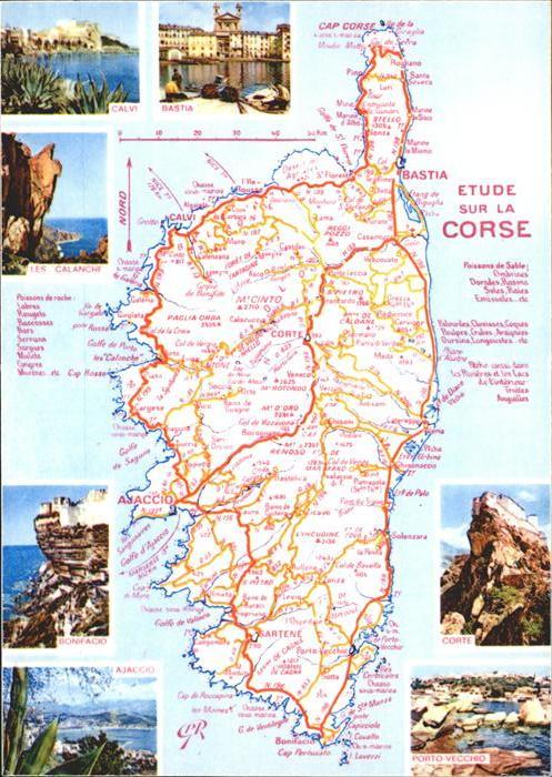 Bastia Calvi Bonifacio Ajaccio Etude sur la Corse