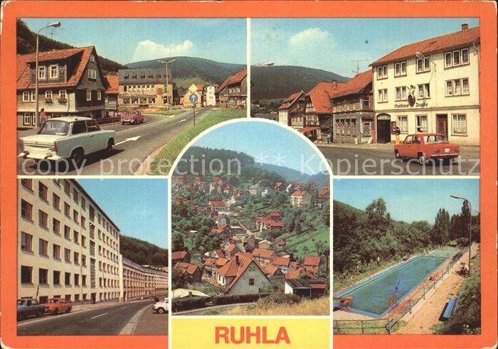 Ruhla Platz des Friedens Gasthaus Zur Traube Uhrenkombinat