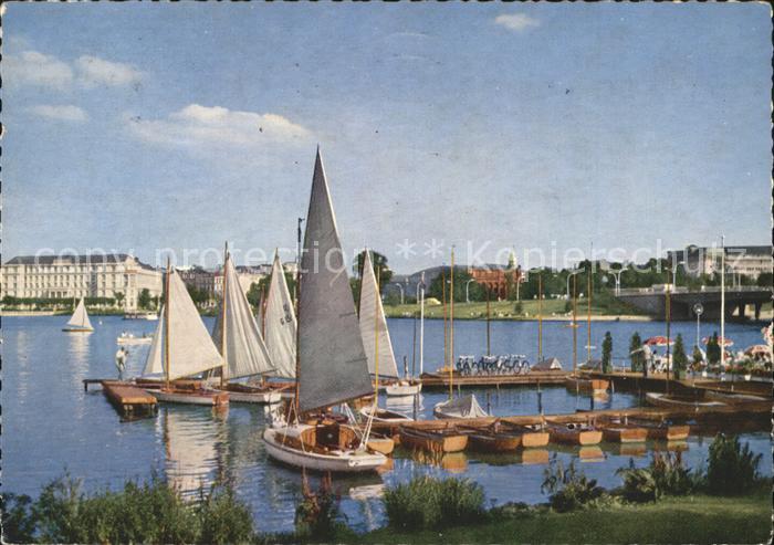 HAMBURG  CITY Alster Segelboote