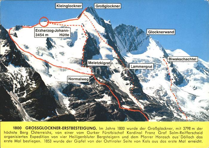Grossglockner Touren und Routen fuer Bergsteiger Lammergrat Meletzkiggrat