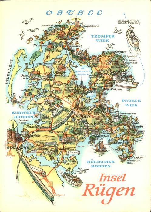 Insel Ruegen Landkarte