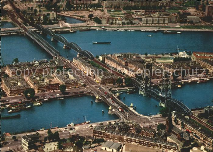 Rotterdam Fliegeraufnahme Maasbruecken