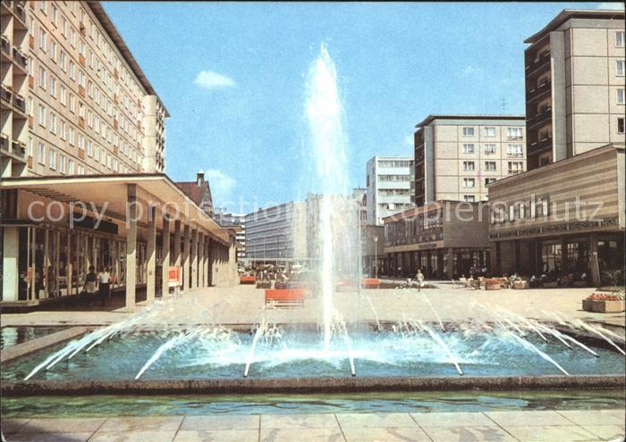 Karl-Marx-Stadt CHEMNITZ Rosenhof mit Springbrunnen