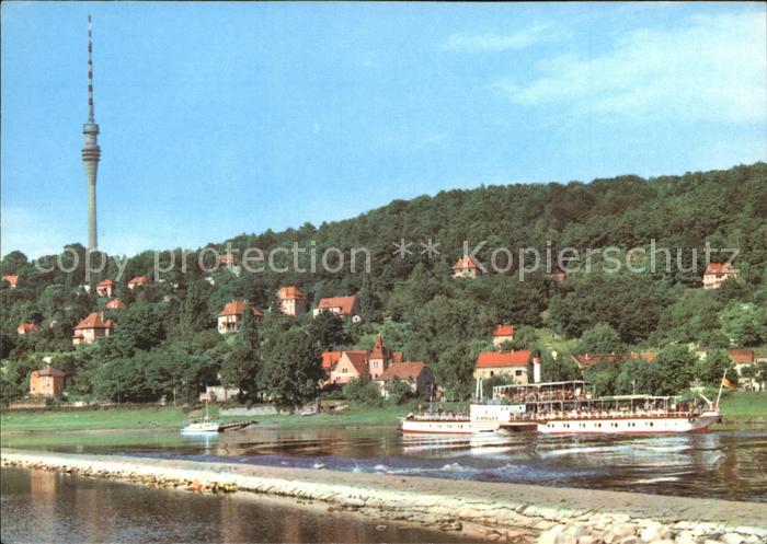 DRESDEN Elbe Weisse Flotte Fersehturm