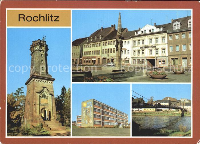 Rochlitz Sachsen Platz der Befreiung Mulde Haengebruecke
