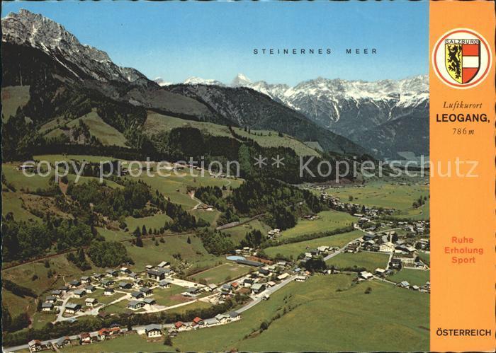 Leogang Fliegeraufnahme mit Steinernes Meer