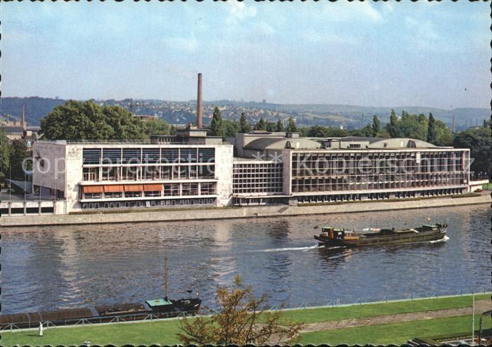 Liege Luettich Kongresshalle und Maas