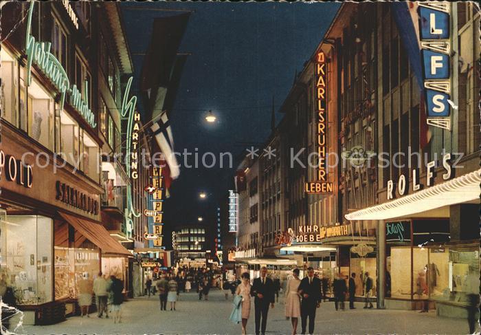 KIEL CITY Holstenstrasse bei Nacht