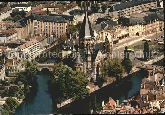 Metz  57 Moselle Fliegeraufnahme Mosel und Tempel