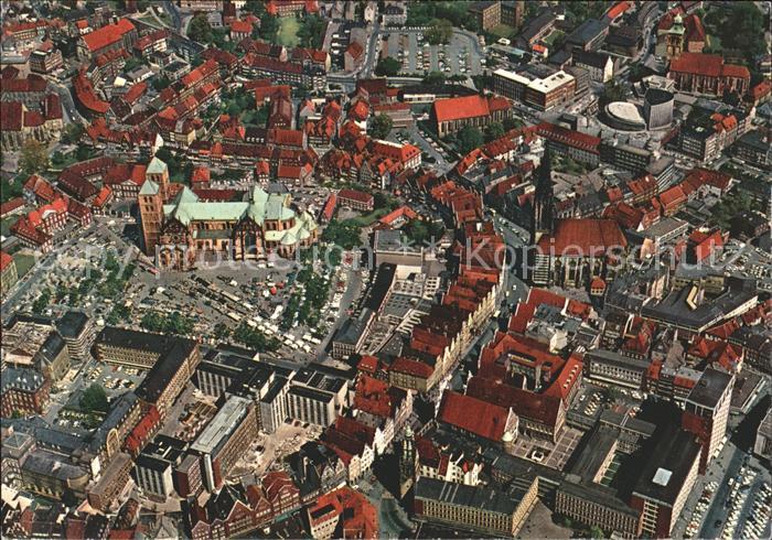 Muenster Westfalen Fliegeraufnahme Dom Lambertikirche Prinzipalmark