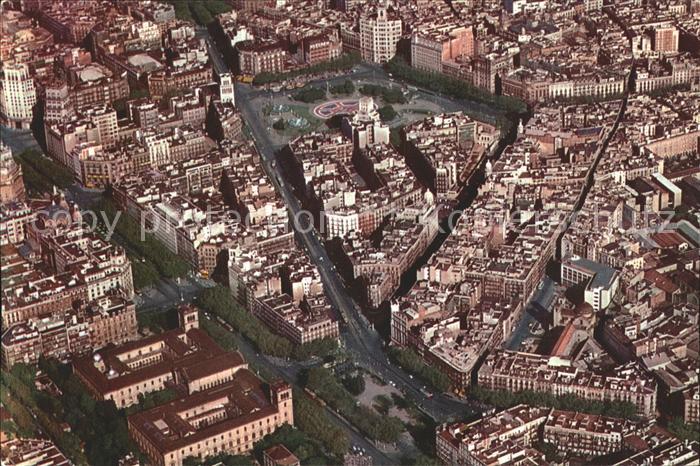 Barcelona Cataluna Fliegeraufnahme Plaza Universidad Cataluna