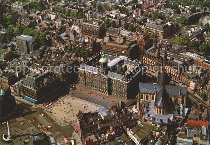 Amsterdam Niederlande Fliegeraufnahme mit Kon. Paleis und Nieuwe Kerk