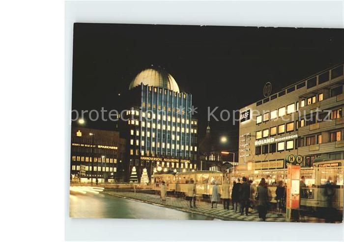HANNOVER  CITY Anzeiger-Hochhaus bei Nacht