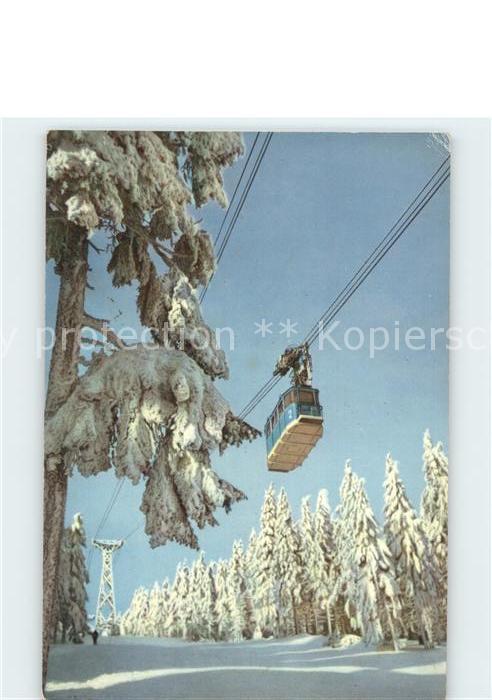 Erzgebirge Region Seilbahn Neujahrskarte