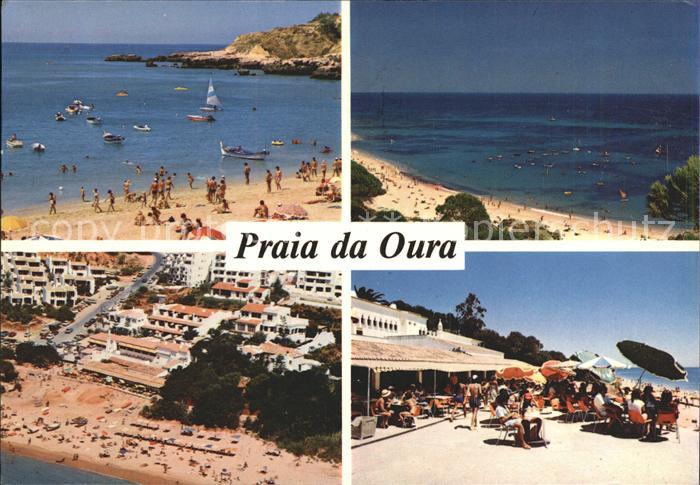 Albufeira Praia da Oura Fliegeraufnahme Strand Cafe