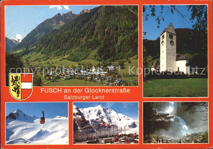 Fusch Grossglocknerstrasse Kirche Wasserfall Luftseilbahn
