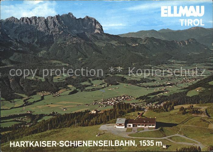 Ellmau Tirol Hartkaiser Schienensteilbahn Fliegeraufnahme