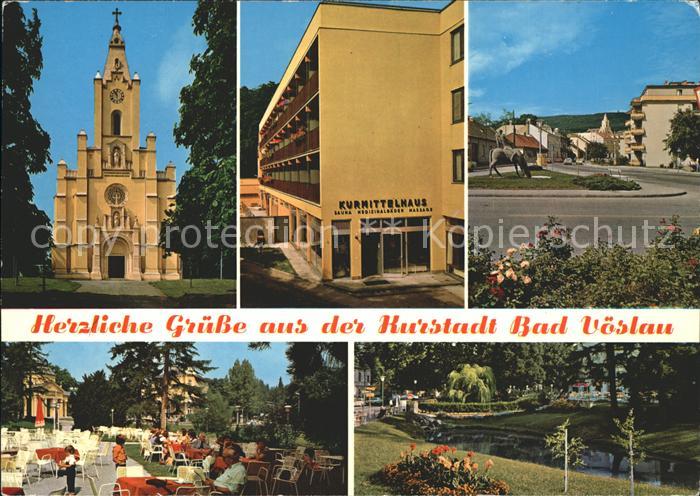Bad Voeslau Kirche Kurmittelhaus Cafe Park