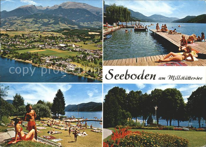 Seeboden Millstaettersee Fliegeraufnahme Strand Park