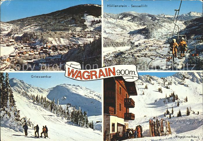 Wagrain Salzburg Griessenkar Hoellenstein Sessellift Wagrainerhaus