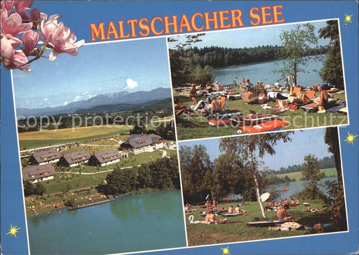 Feldkirchen Kaernten Maltschacher See Fliegeraufnahme