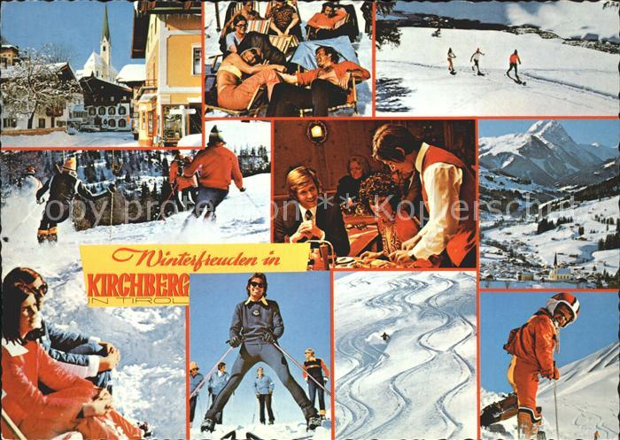 Kirchberg Tirol Ski Kirche Restaurant Skispuren