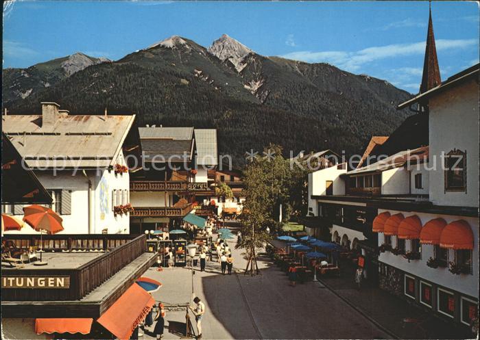 Seefeld Tirol Fussgaengerzone Reitherspitze Seefelder Spitze