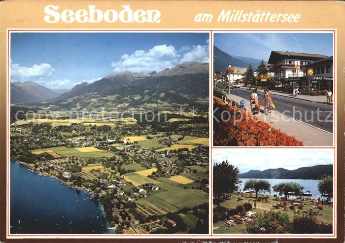 Seeboden Millstaettersee Strandbad Fliegeraufnahme Strassenansicht Cafe