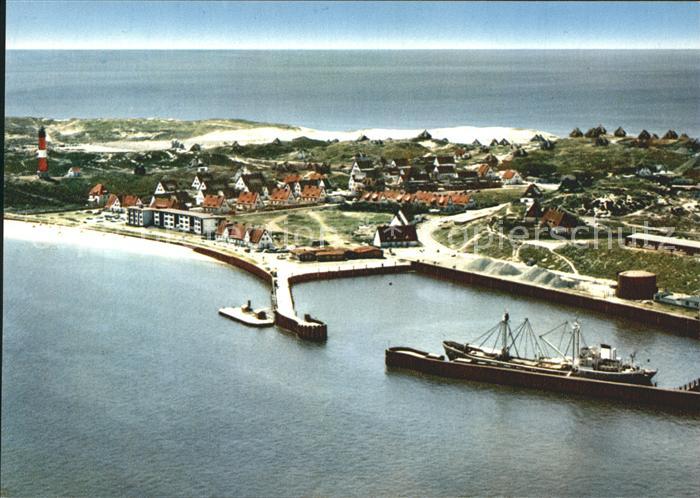 Hoernum Sylt Lastkahn Hafen Leuchtturm Fliegeraufnahme